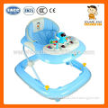 light blue new baby walker 818A with silicon wheels and protect parts